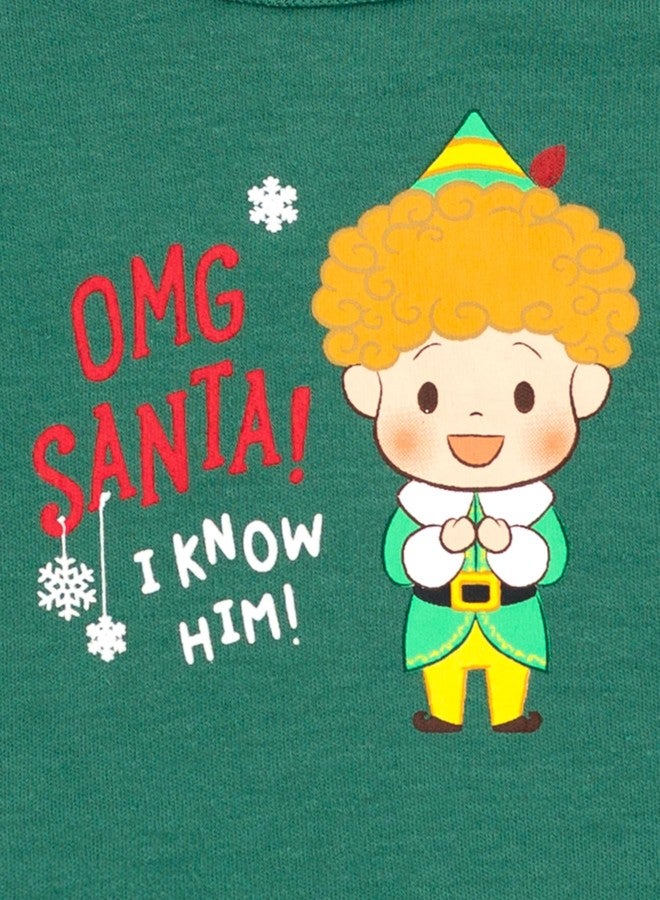 إلف طقم ملابس تنكرية للأطفال حديثي الولادة من إلف بادي، يتضمن بدلة وقبعة، لون أخضر داكن، مناسب للأطفال من عمر 0 إلى 3 أشهر. - Image 5